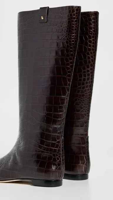 Larroudé Alexis Flat Boots Dark 8 | Thumbnail 4 Larroudé Alexis Flat Boots Dark 8 | Thumbnail 4