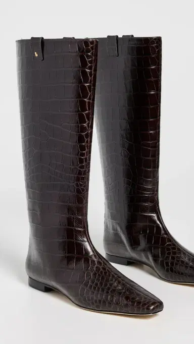 Larroudé Alexis Flat Boots Dark 8 | Thumbnail 5 Larroudé Alexis Flat Boots Dark 8 | Thumbnail 5