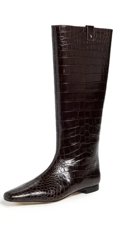 Larroudé Alexis Flat Boots Dark 8 | Thumbnail 1 Larroudé Alexis Flat Boots Dark 8 | Thumbnail 1