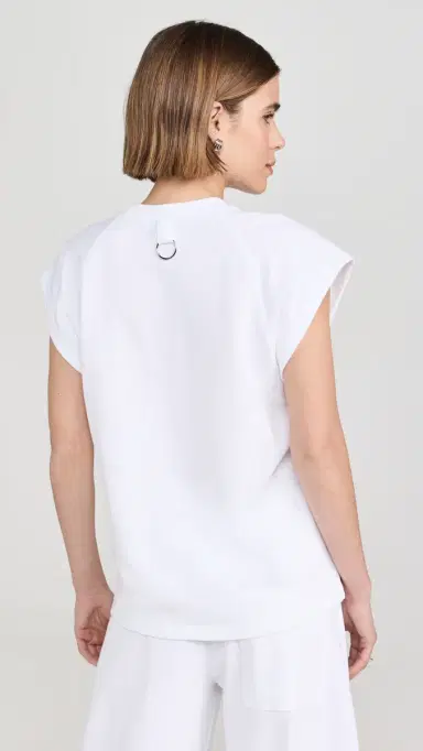 Tibi ummer weatshirting Sleeveless Easy Top White | Thumbnail 3 Tibi ummer weatshirting Sleeveless Easy Top White | Thumbnail 3