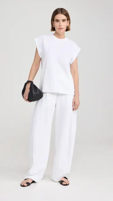 Tibi ummer weatshirting Sleeveless Easy Top White | Thumbnail 5 Tibi ummer weatshirting Sleeveless Easy Top White | Thumbnail 5
