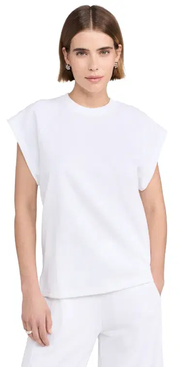 Tibi ummer weatshirting Sleeveless Easy Top White | Thumbnail 1 Tibi ummer weatshirting Sleeveless Easy Top White | Thumbnail 1