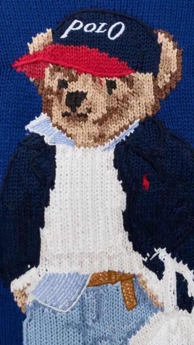 Polo Ralph Lauren Cotton Bear Pullover Sporting Royal L | Thumbnail 6 Polo Ralph Lauren Cotton Bear Pullover Sporting Royal L | Thumbnail 6