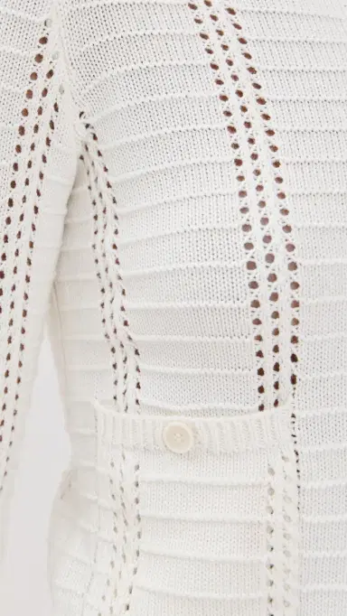 Sablyn Charlotte Slim Crewneck Cardigan Gardenia | Thumbnail 6 Sablyn Charlotte Slim Crewneck Cardigan Gardenia | Thumbnail 6