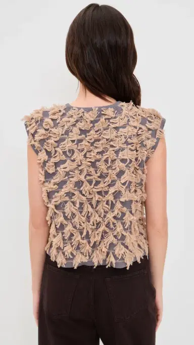 Rachel Comey Hazlitt Fringe Top Dusty Mauve/Blush M | Thumbnail 3 Rachel Comey Hazlitt Fringe Top Dusty Mauve/Blush M | Thumbnail 3