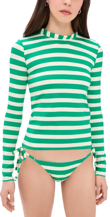 lemlem Azeb Rash Guard Chireti Green | Thumbnail 1 lemlem Azeb Rash Guard Chireti Green | Thumbnail 1