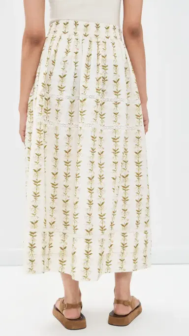 La Maregold Amelia Skirt ily Of The Valley Print Green | Thumbnail 3 La Maregold Amelia Skirt ily Of The Valley Print Green | Thumbnail 3