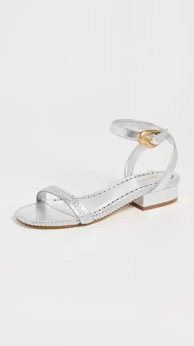 Larroudé Verona Flat Sandals Silver | Thumbnail 2 Larroudé Verona Flat Sandals Silver | Thumbnail 2