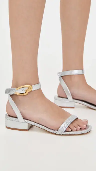 Larroudé Verona Flat Sandals Silver | Thumbnail 3 Larroudé Verona Flat Sandals Silver | Thumbnail 3