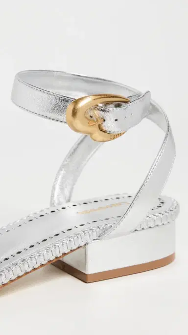 Larroudé Verona Flat Sandals Silver | Thumbnail 6 Larroudé Verona Flat Sandals Silver | Thumbnail 6