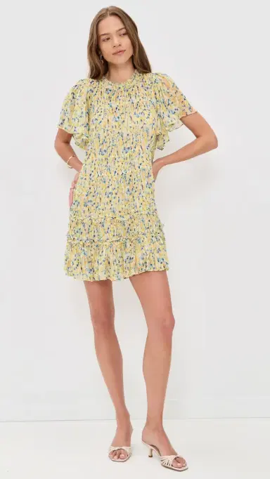 Ulla Johnson Ryla Silk Mini Dress Daffodil | Thumbnail 2 Ulla Johnson Ryla Silk Mini Dress Daffodil | Thumbnail 2