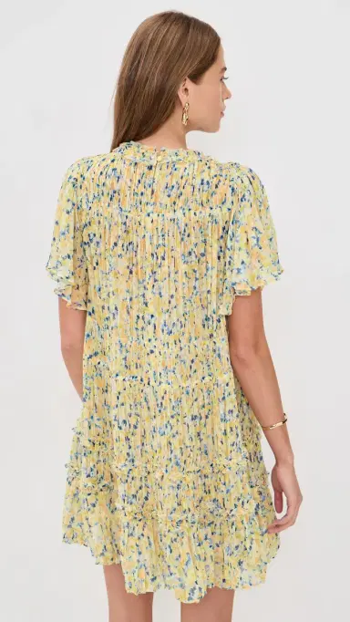 Ulla Johnson Ryla Silk Mini Dress Daffodil | Thumbnail 3 Ulla Johnson Ryla Silk Mini Dress Daffodil | Thumbnail 3