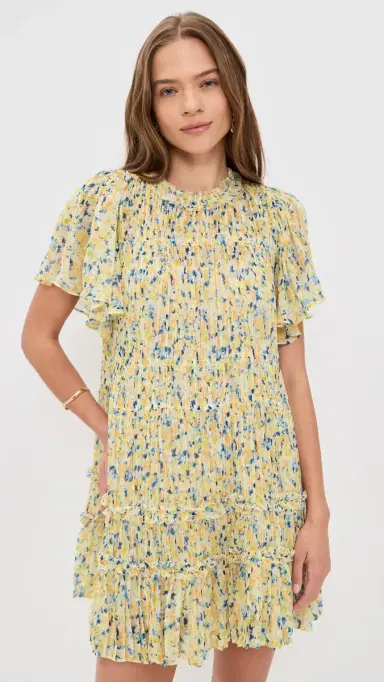 Ulla Johnson Ryla Silk Mini Dress Daffodil | Thumbnail 5 Ulla Johnson Ryla Silk Mini Dress Daffodil | Thumbnail 5