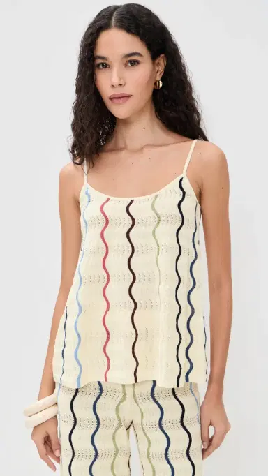 Tanya Taylor Gigi Knit Tank Cream Multi | Thumbnail 2 Tanya Taylor Gigi Knit Tank Cream Multi | Thumbnail 2