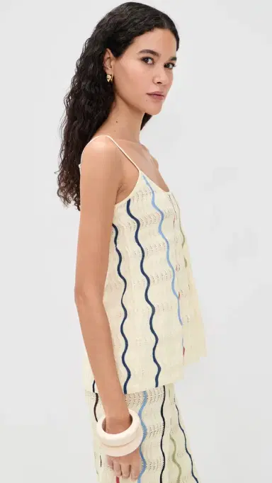 Tanya Taylor Gigi Knit Tank Cream Multi | Thumbnail 4 Tanya Taylor Gigi Knit Tank Cream Multi | Thumbnail 4