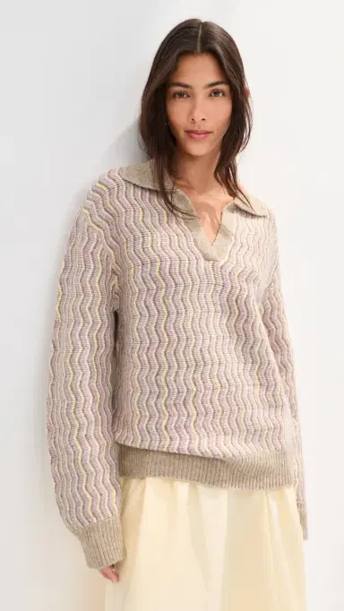 LE BOP Lizzie Oversized Polo Sand | Thumbnail 3 LE BOP Lizzie Oversized Polo Sand | Thumbnail 3