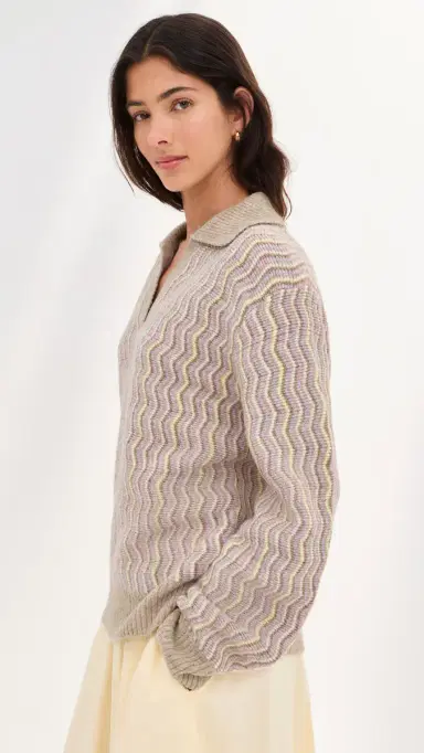 LE BOP Lizzie Oversized Polo Sand | Thumbnail 5 LE BOP Lizzie Oversized Polo Sand | Thumbnail 5