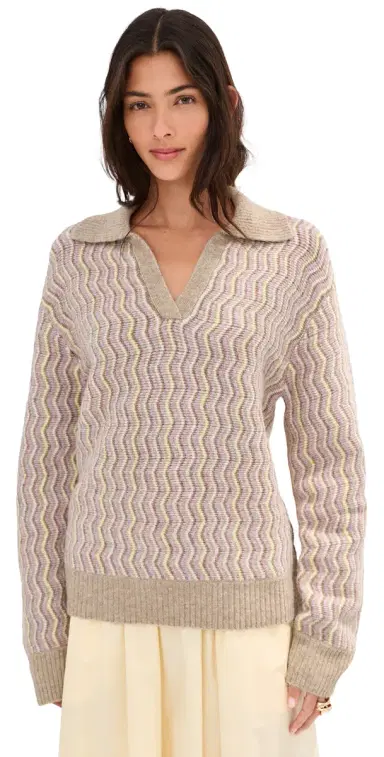 LE BOP Lizzie Oversized Polo Sand | Thumbnail 1 LE BOP Lizzie Oversized Polo Sand | Thumbnail 1