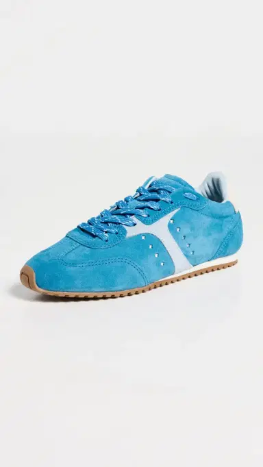 Larroudé Stella Sneakers Azure Suede 6 | Thumbnail 2 Larroudé Stella Sneakers Azure Suede 6 | Thumbnail 2