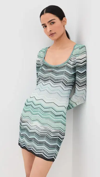 Missoni Short Sequin Dress Turquoise Tones | Thumbnail 2 Missoni Short Sequin Dress Turquoise Tones | Thumbnail 2