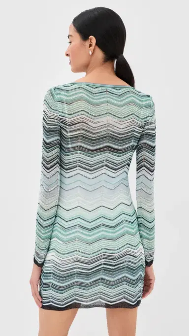 Missoni Short Sequin Dress Turquoise Tones | Thumbnail 3 Missoni Short Sequin Dress Turquoise Tones | Thumbnail 3