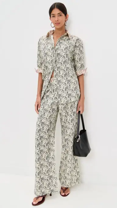 LE BOP Cecilia Paisley Pants Black Paisley | Thumbnail 2 LE BOP Cecilia Paisley Pants Black Paisley | Thumbnail 2