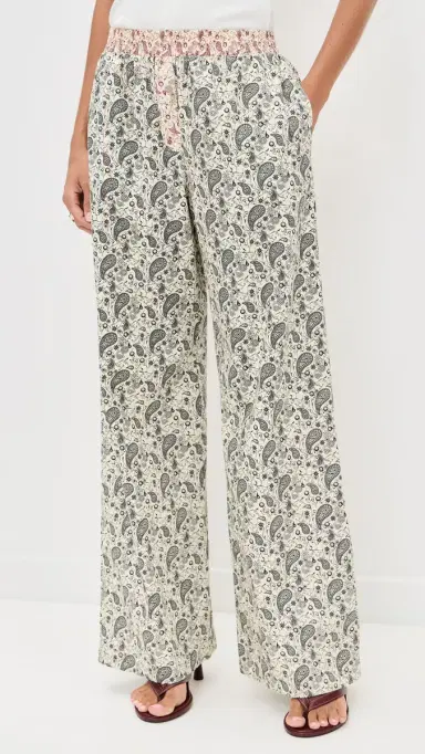 LE BOP Cecilia Paisley Pants Black Paisley | Thumbnail 3 LE BOP Cecilia Paisley Pants Black Paisley | Thumbnail 3