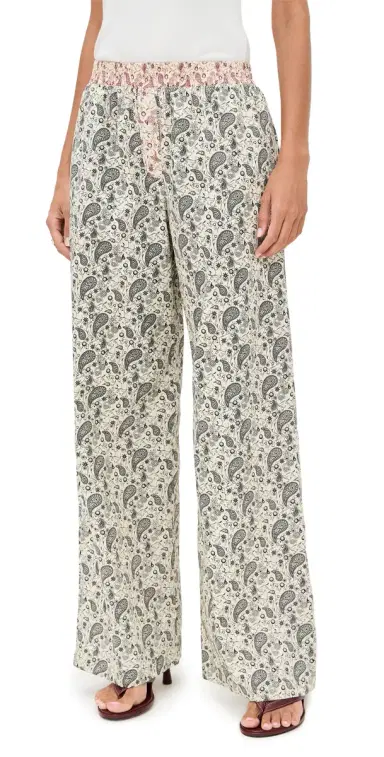 LE BOP Cecilia Paisley Pants Black Paisley | Thumbnail 1 LE BOP Cecilia Paisley Pants Black Paisley | Thumbnail 1