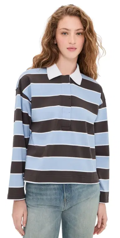 Madewell Rugby Polo Tranquil Blue | Thumbnail 1 Madewell Rugby Polo Tranquil Blue | Thumbnail 1