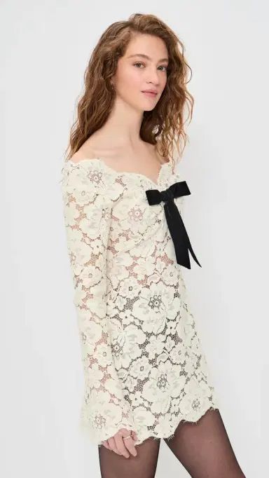 Retrofête Perdita ace Dress Cream | Thumbnail 4 Retrofête Perdita ace Dress Cream | Thumbnail 4