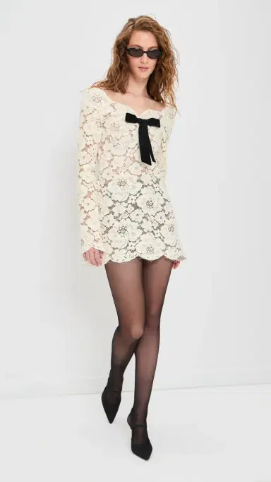 Retrofête Perdita ace Dress Cream | Thumbnail 5 Retrofête Perdita ace Dress Cream | Thumbnail 5