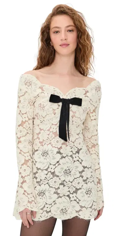 Retrofête Perdita ace Dress Cream | Thumbnail 1 Retrofête Perdita ace Dress Cream | Thumbnail 1