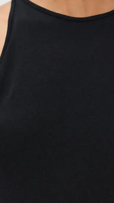 Another Tomorrow Sarong Tie Dress Black | Thumbnail 6 Another Tomorrow Sarong Tie Dress Black | Thumbnail 6