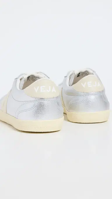 Veja Volley O. T. Leather Sneakers Silver/Pierre | Thumbnail 4 Veja Volley O. T. Leather Sneakers Silver/Pierre | Thumbnail 4