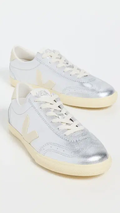 Veja Volley O. T. Leather Sneakers Silver/Pierre | Thumbnail 5 Veja Volley O. T. Leather Sneakers Silver/Pierre | Thumbnail 5