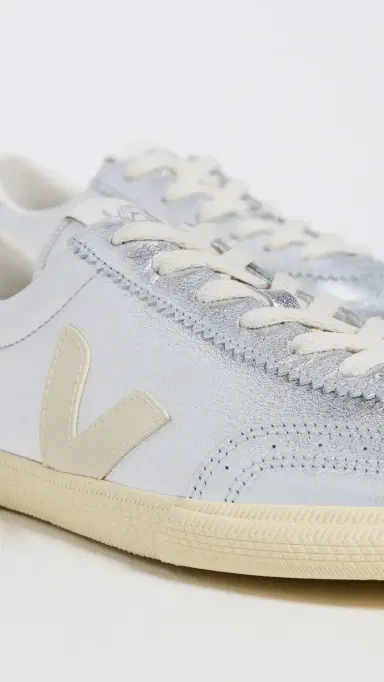 Veja Volley O. T. Leather Sneakers Silver/Pierre | Thumbnail 6 Veja Volley O. T. Leather Sneakers Silver/Pierre | Thumbnail 6
