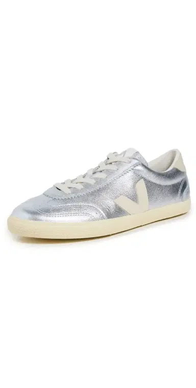 Veja Volley O. T. Leather Sneakers Silver/Pierre | Thumbnail 1 Veja Volley O. T. Leather Sneakers Silver/Pierre | Thumbnail 1
