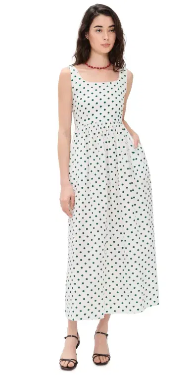 La Maregold Emiliana Dress Green Polka Dot | Thumbnail 1 La Maregold Emiliana Dress Green Polka Dot | Thumbnail 1