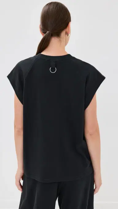 Tibi ummer weatshirting Sleeveless Easy Top Black | Thumbnail 3 Tibi ummer weatshirting Sleeveless Easy Top Black | Thumbnail 3