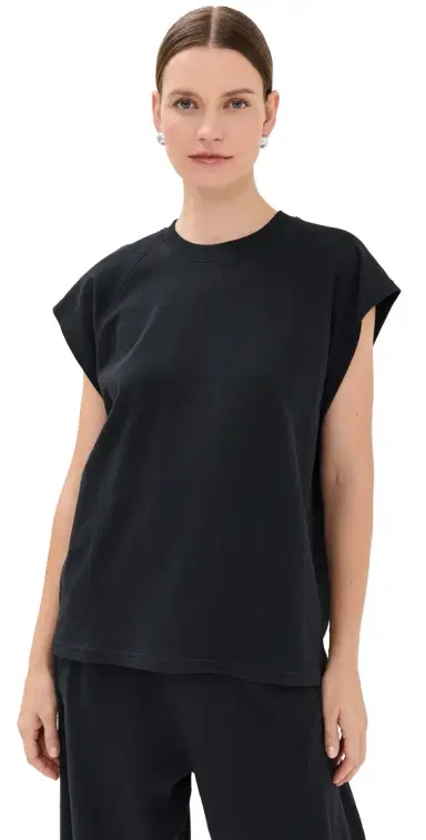 Tibi ummer weatshirting Sleeveless Easy Top Black | Thumbnail 1 Tibi ummer weatshirting Sleeveless Easy Top Black | Thumbnail 1