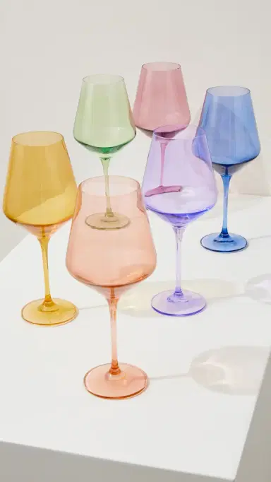 Estelle Colored Glass Stemware Set of 6 | Thumbnail 2 Estelle Colored Glass Stemware Set of 6 | Thumbnail 2