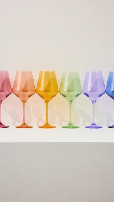 Estelle Colored Glass Stemware Set of 6 | Thumbnail 4 Estelle Colored Glass Stemware Set of 6 | Thumbnail 4