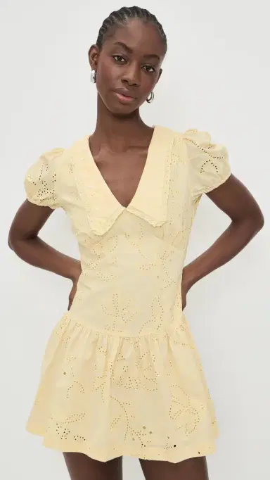 Bailey Rose Short Sleeve Mini Dress Yellow | Thumbnail 2 Bailey Rose Short Sleeve Mini Dress Yellow | Thumbnail 2