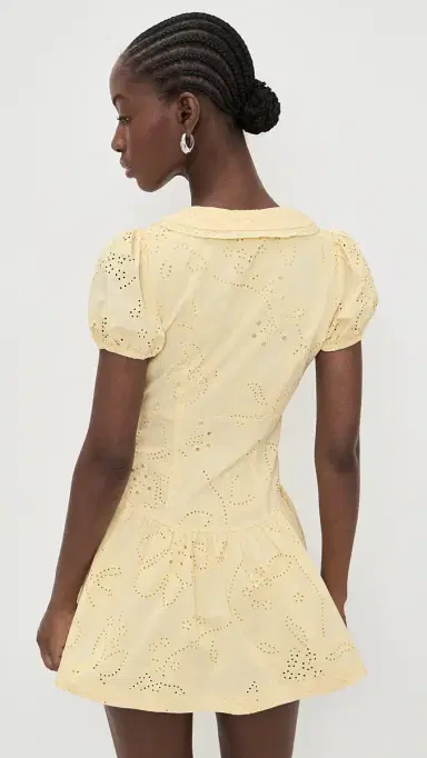 Bailey Rose Short Sleeve Mini Dress Yellow | Thumbnail 3 Bailey Rose Short Sleeve Mini Dress Yellow | Thumbnail 3