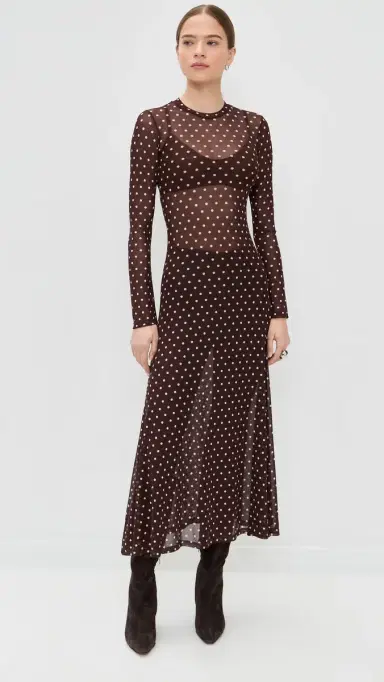 LE BOP Hattie Dress Chocolate Polka Dot | Thumbnail 5 LE BOP Hattie Dress Chocolate Polka Dot | Thumbnail 5