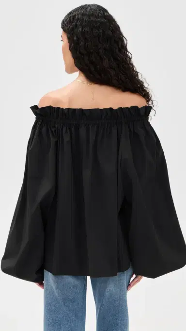 CAROLINE CONSTAS Adeline Tie Blouse Black | Thumbnail 3 CAROLINE CONSTAS Adeline Tie Blouse Black | Thumbnail 3