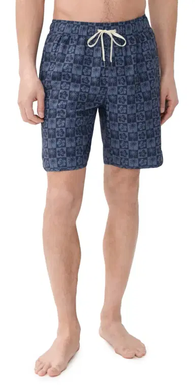 Fair Harbor The Anchor Swim Trunks 8 Navy Hibiscus | Thumbnail 1 Fair Harbor The Anchor Swim Trunks 8 Navy Hibiscus | Thumbnail 1