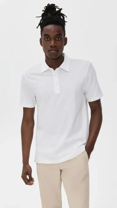 Faherty unwashed T-Shirt Polo White | Thumbnail 2 Faherty unwashed T-Shirt Polo White | Thumbnail 2