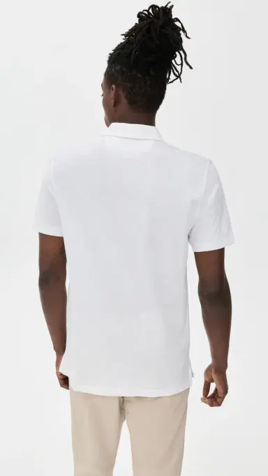 Faherty unwashed T-Shirt Polo White | Thumbnail 3 Faherty unwashed T-Shirt Polo White | Thumbnail 3