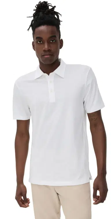 Faherty unwashed T-Shirt Polo White | Thumbnail 1 Faherty unwashed T-Shirt Polo White | Thumbnail 1